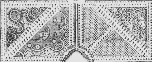 Uitsnede plattegrond Beeckestijn - J.G. Michael (1772)